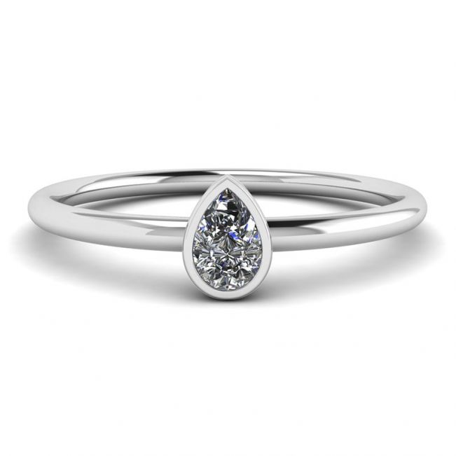 Pear Diamond Small Ring La Promesse