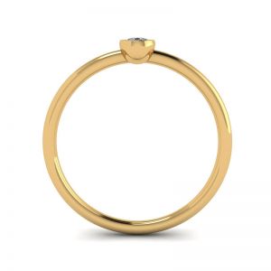 Pear Diamond Small Ring La Promesse Yellow Gold - Photo 1