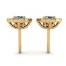 Round Diamond Halo Stud Earrings in 18K Yellow Gold, Image 2