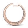 Thin Hoop Earrings with Diamonds Rose Gold, Image 2
