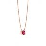 1/2 carat Round Ruby on Rose Gold Chain, Image 2