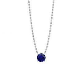 1/2 carat Round Sapphire on White Gold Chain 1/2 carat Round Sapphire on White Gold Chain