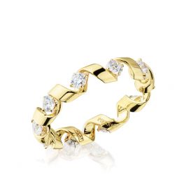 Ring with 0.64 ct Diamonds in 18K Yellow Gold - Ruban Collection Ring with 0.64 ct Diamonds in 18K Yellow Gold - Ruban Collection