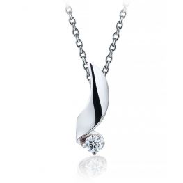 Pendant with 3 mm Diamond - Ruban Collection Pendant with 3 mm Diamond - Ruban Collection