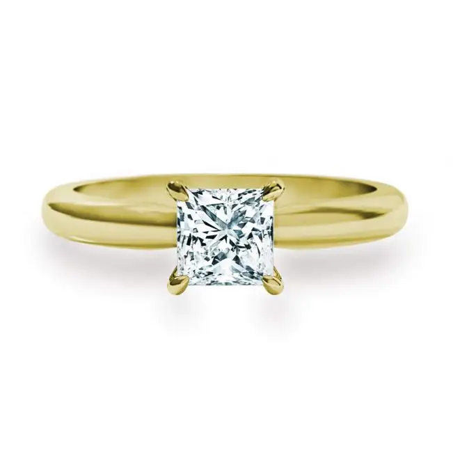 Princess cut diamond engagement ring