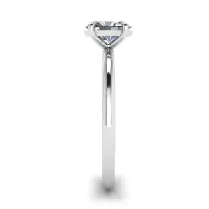 Classic Oval Diamond Solitaire Ring White Gold - Photo 2