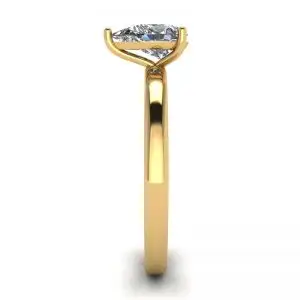 Classic Pear Diamond Solitaire Ring Yellow Gold - Photo 2