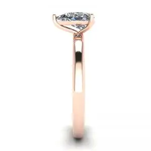 Classic Pear Diamond Solitaire Ring Rose Gold - Photo 2