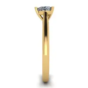 Classic Heart Diamond Solitaire Ring Yellow Gold - Photo 2