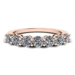 Eternal Seven Stone Diamond Ring in 18K Rose Gold