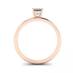 Emerald Cut Diamond Ring Rose Gold - Photo 1