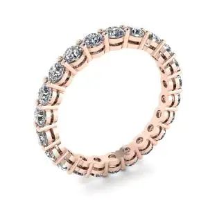 Classic 3 mm Diamond Eternity Ring Rose Gold - Photo 3