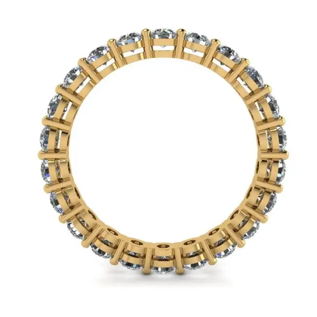 Classic 3 mm Diamond Eternity Ring Yellow Gold - Photo 1