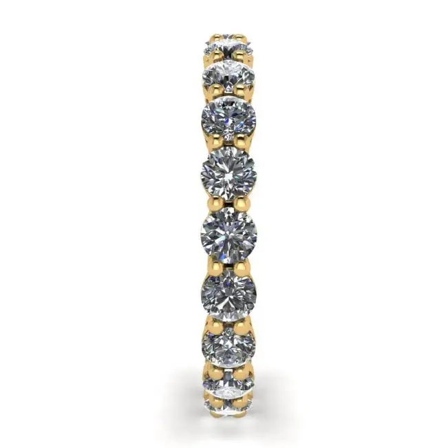 Classic 3 mm Diamond Eternity Ring Yellow Gold - Photo 2