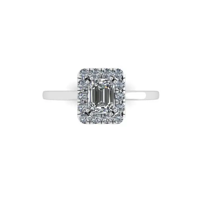 Oval Diamond Halo Halo Engagement Ring