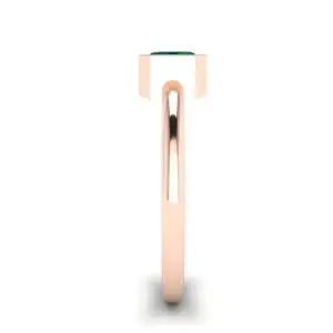 Stylish Square Emerald Ring in 18K Rose Gold - Photo 2