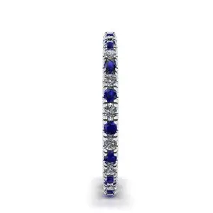 Riviera Pave Sapphire and Diamond Eternity Ring - Photo 2