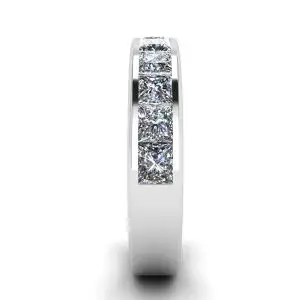 Eternity Princess Cut Diamond Ring White Gold - Photo 2