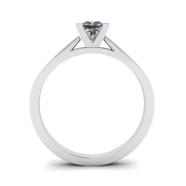 Futuristic Style Princess Cut Diamond Ring - Photo 1
