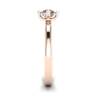 Reversed Prong Style Round Diamond Ring in Rose Gold - Photo 2