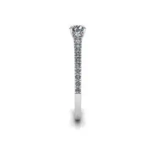 Diamond ring with side pave - Photo 2