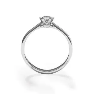 Crown diamond 6-prong engagement ring - Photo 1