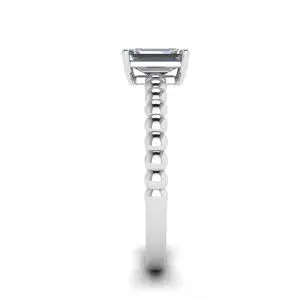 Bearded Ring with Emerald Cut Diamond - Photo 2