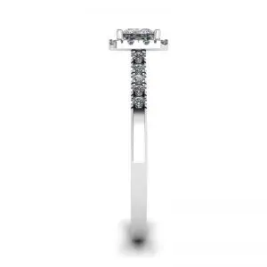 Halo Princess Cut Diamond Ring - Photo 1