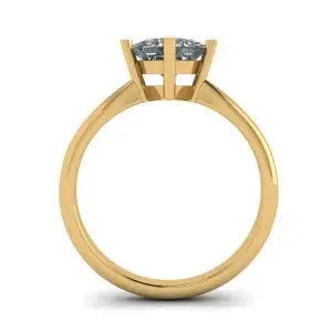 Rhombus Princess Diamond Solitaire Ring Yellow Gold - Photo 1
