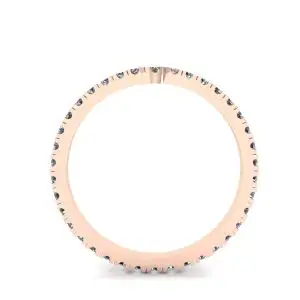 Curved Diamond Eternity Band Rose Gold - Photo 1