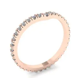 Curved Diamond Eternity Band Rose Gold - Photo 3