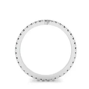 Curved Diamond Eternity Band White Gold - Photo 1