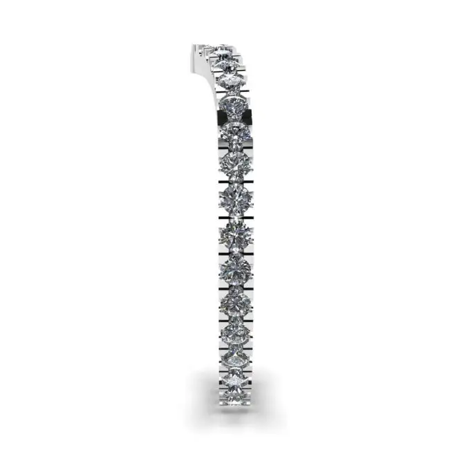 Curved Diamond Eternity Band White Gold - Photo 2