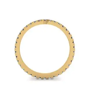 Curved Diamond Eternity Band Yellow Gold - Photo 1