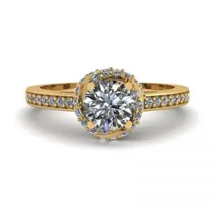 Golden Ring with Diamonds