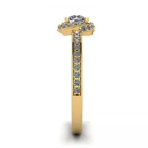 Golden Ring with Diamonds - Photo 2