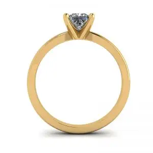 Mixed Gold Engagement ring with Princess Diamond - Photo 1