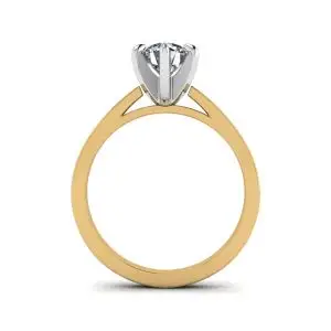 Mixed Gold Engagement ring with Diamond - Photo 1