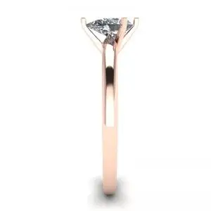 Pear Diamond Solitaire Ring in 6 prongs Rose Gold - Photo 2