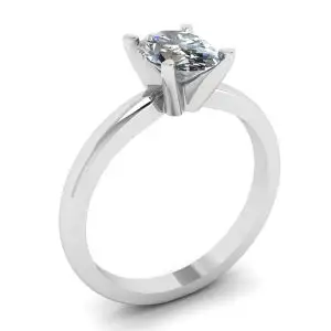 Oval Diamond Ring White Gold - Photo 3