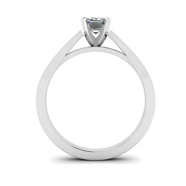 Emerald Cut Diamond Ring in Futuristic Style - Photo 1