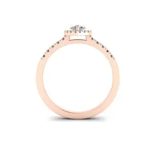 Pear Diamond Ring with Halo - Photo 1