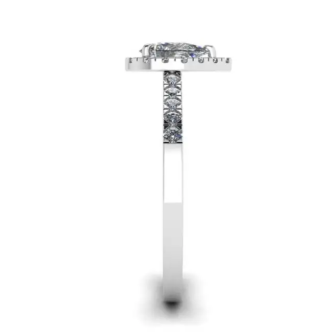 Pear Diamond Ring with Halo - Photo 2
