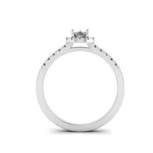 Pear Diamond Ring with Halo