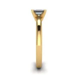 Rectangular Diamond Ring in White-Yellow Gold - Photo 2