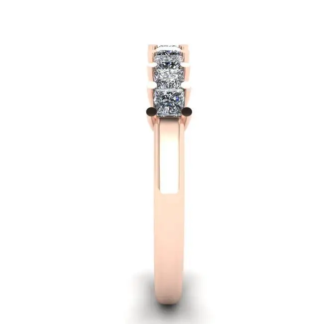 9 Square Princess Diamond Ring Rose Gold - Photo 2