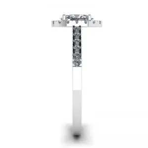 Oval Diamond Ring White Gold - Photo 2