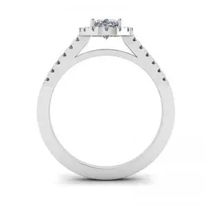 Oval Diamond Ring White Gold - Photo 1