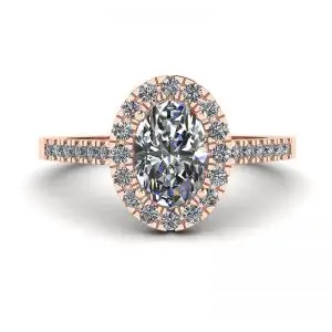 Oval Diamond Ring Rose Gold