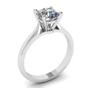 Classic Diamond Ring with One Diamond - Photo 3